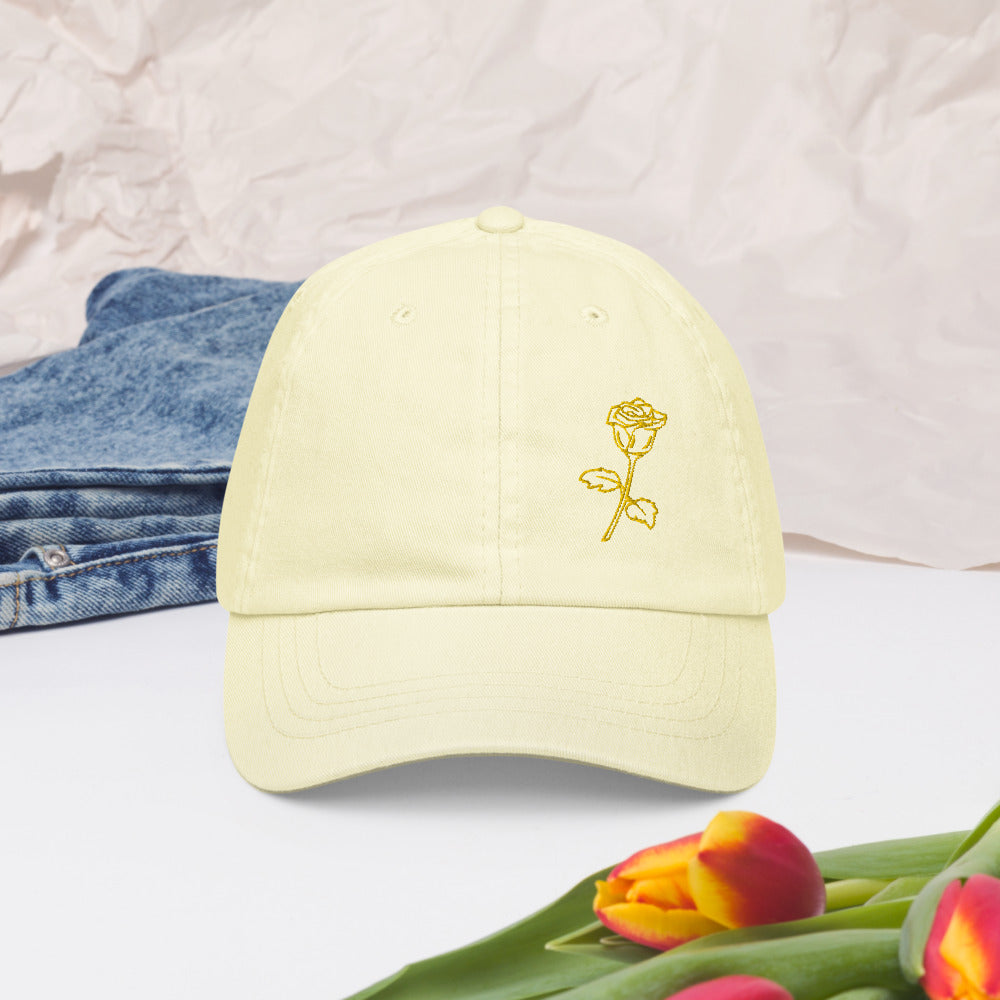 casquette femme tendance jaune pastel