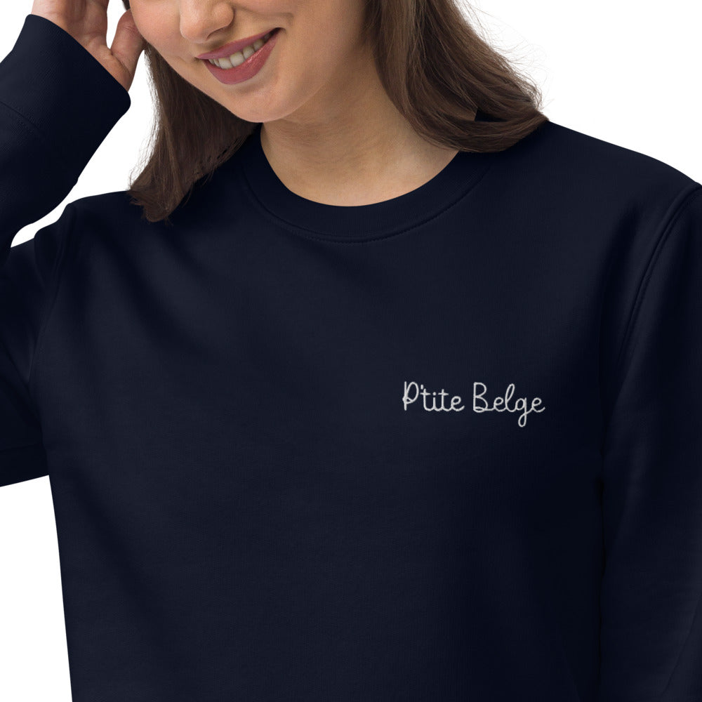 Sweatshirt femme brodé - "P'tite Belge"