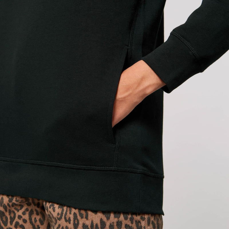 pull a capuche bio femme chat vintage