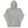 Pull à capuche femme brodé - Coeur origami