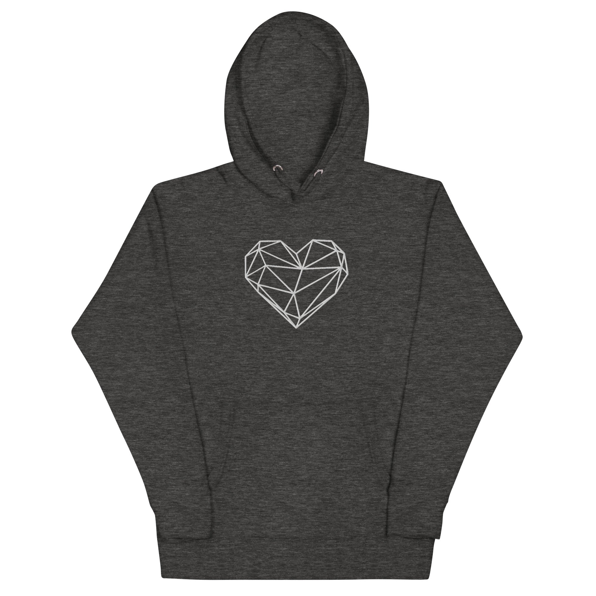 Pull à capuche femme brodé - Coeur origami
