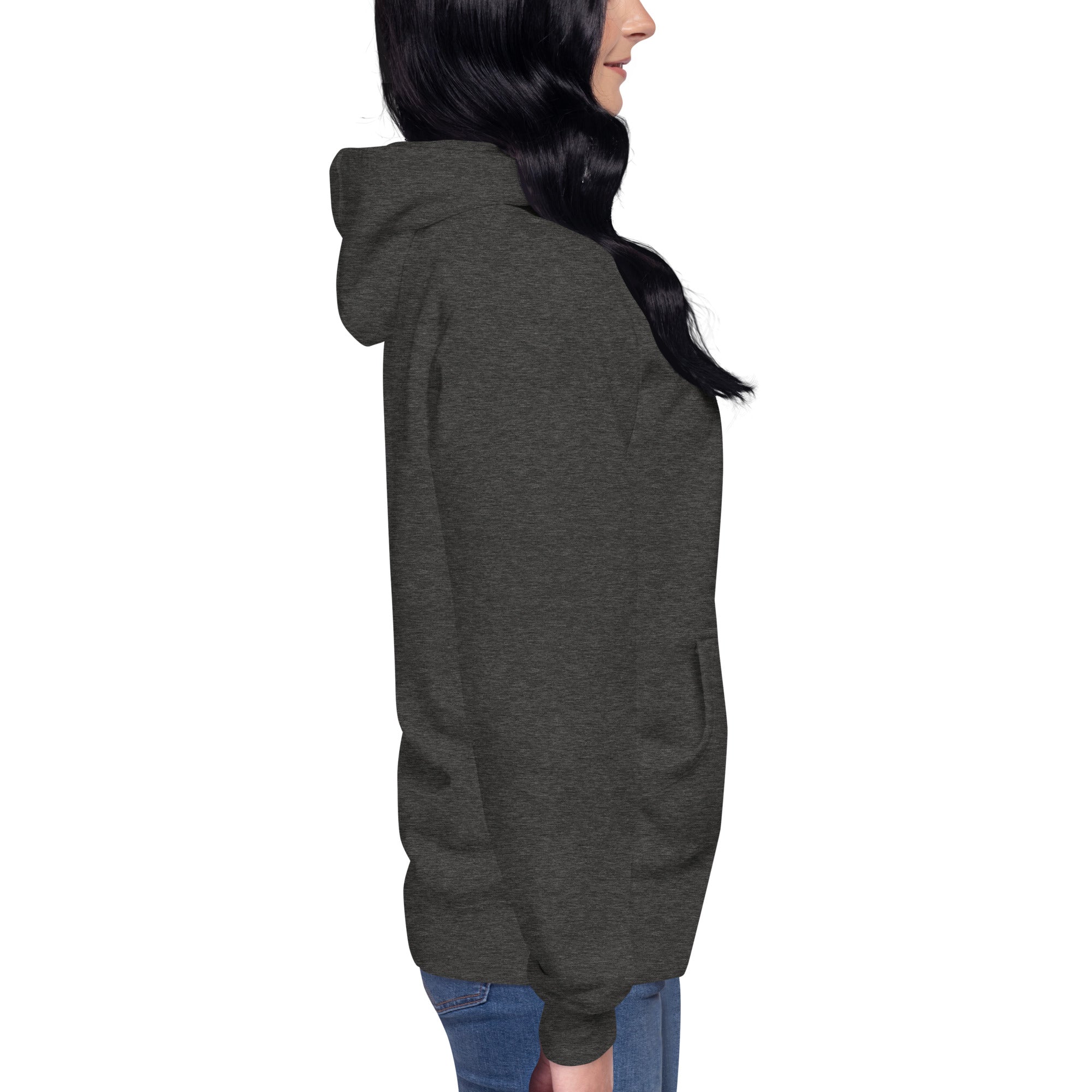 Pull à capuche femme brodé - Coeur origami
