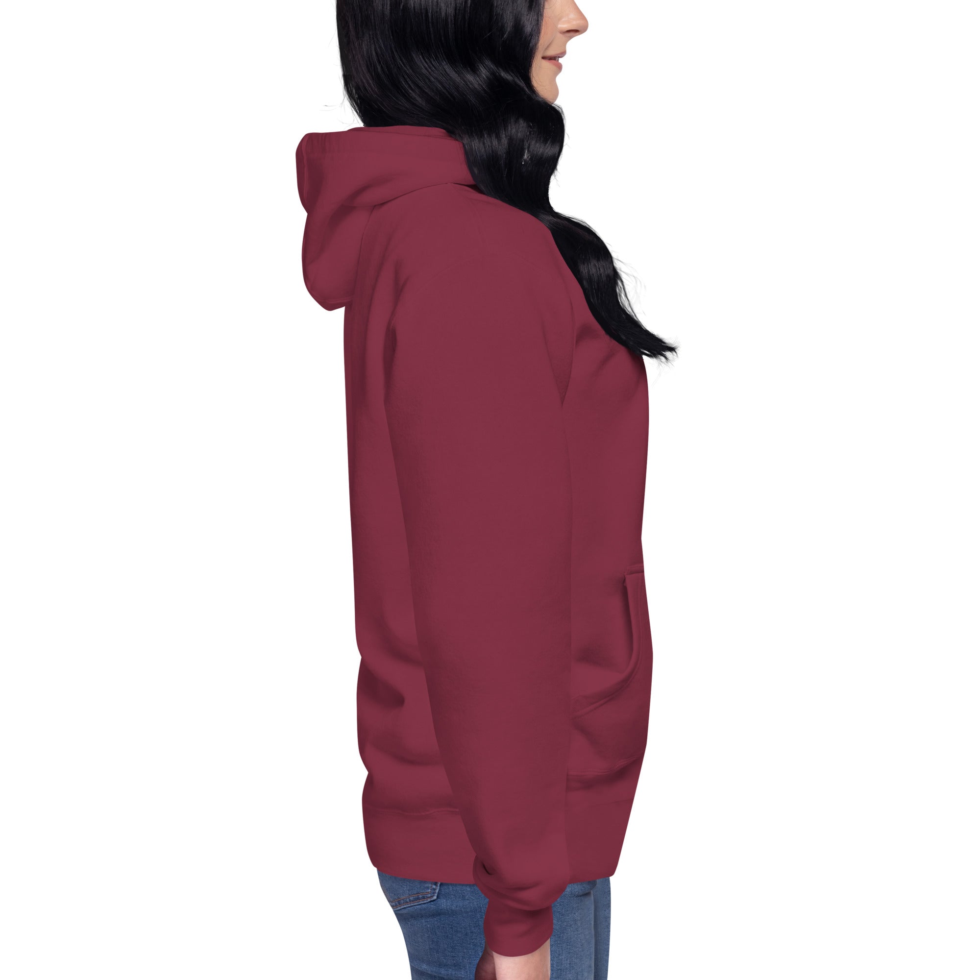 Pull à capuche femme brodé - Coeur origami