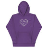 Pull à capuche femme brodé - Coeur origami