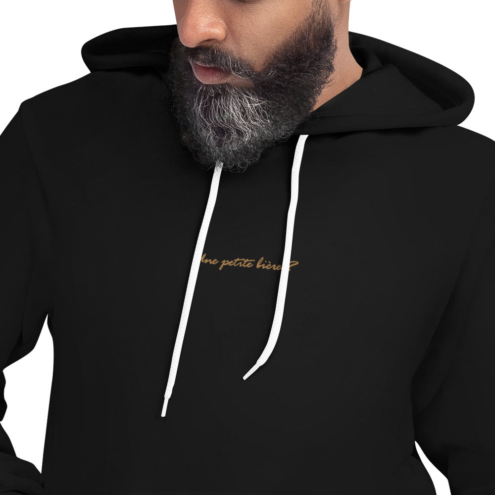 Pull à Capuche brodé - "Une petite bière ?"