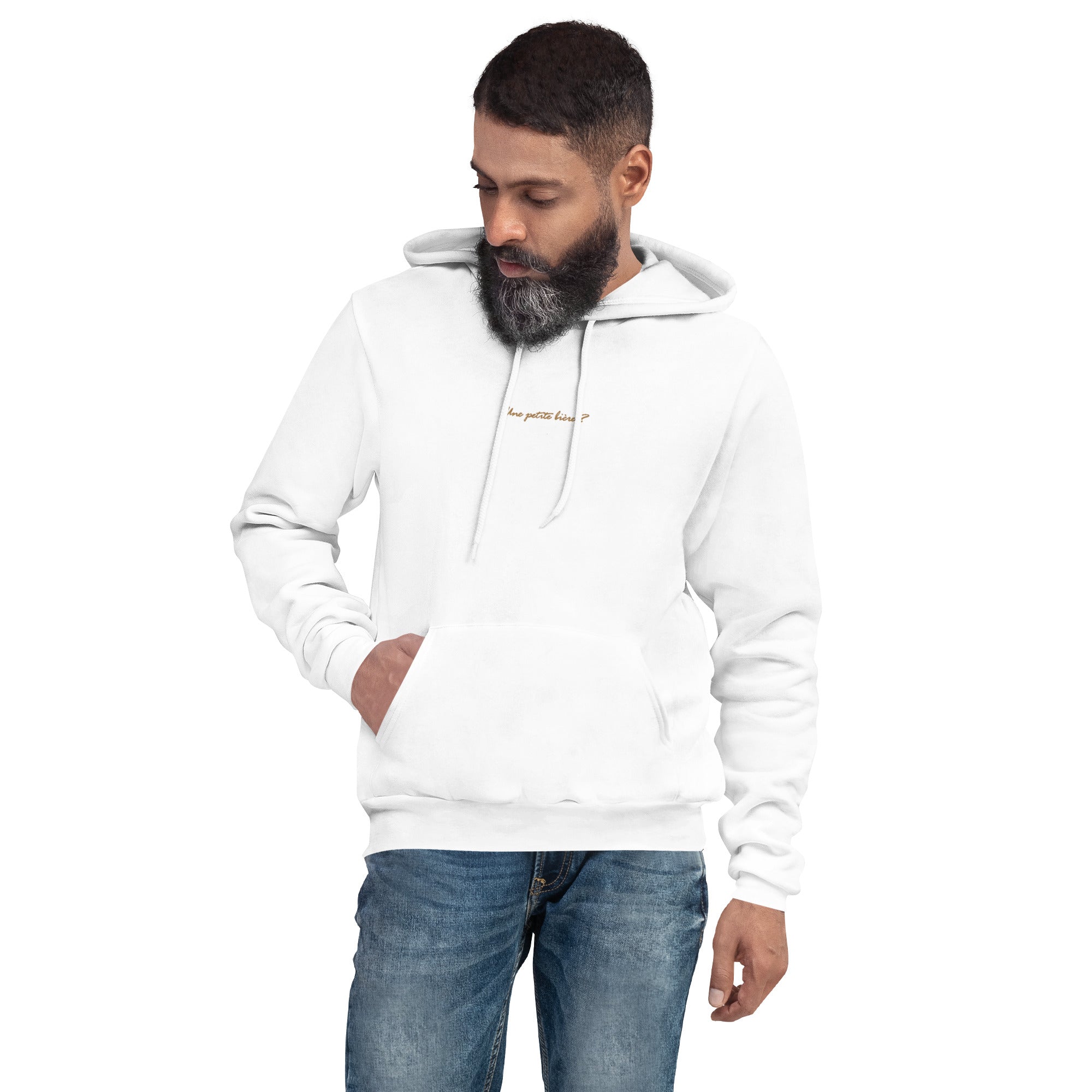Pull à Capuche brodé - "Une petite bière ?"