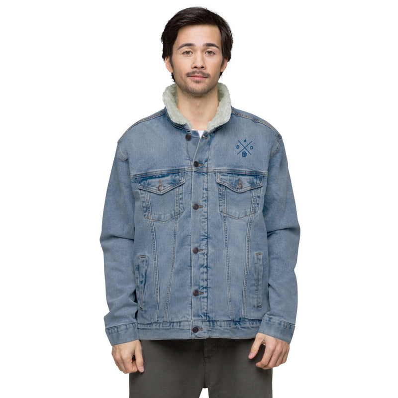 Veste sherpa en jean unisexe - "DAD"