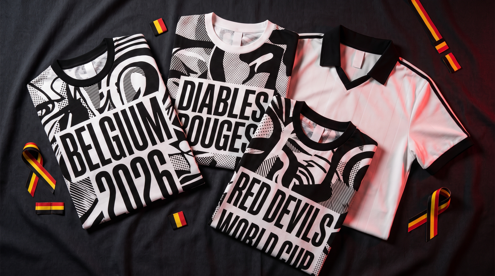 T-shirts Diables Rouges - Collection Joueurs Belgique Coupe du Monde 2026