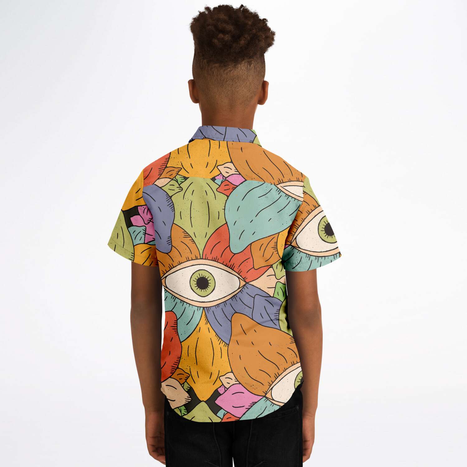 mode enfant chemise beige abstract