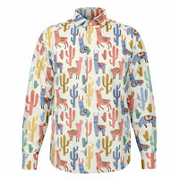 chemise manches longues à motifs lamas