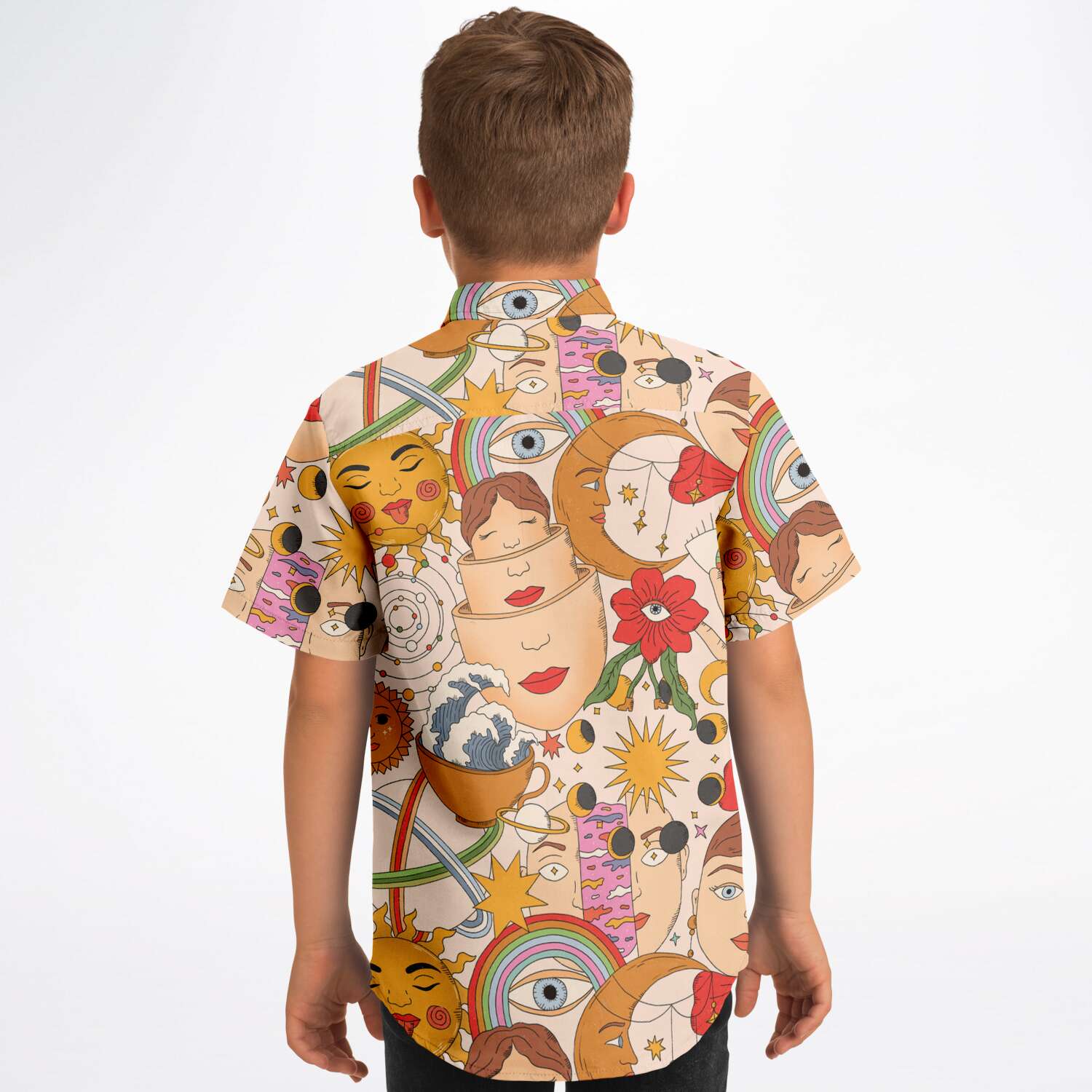 Chemise garçon originale tendance manches courtes