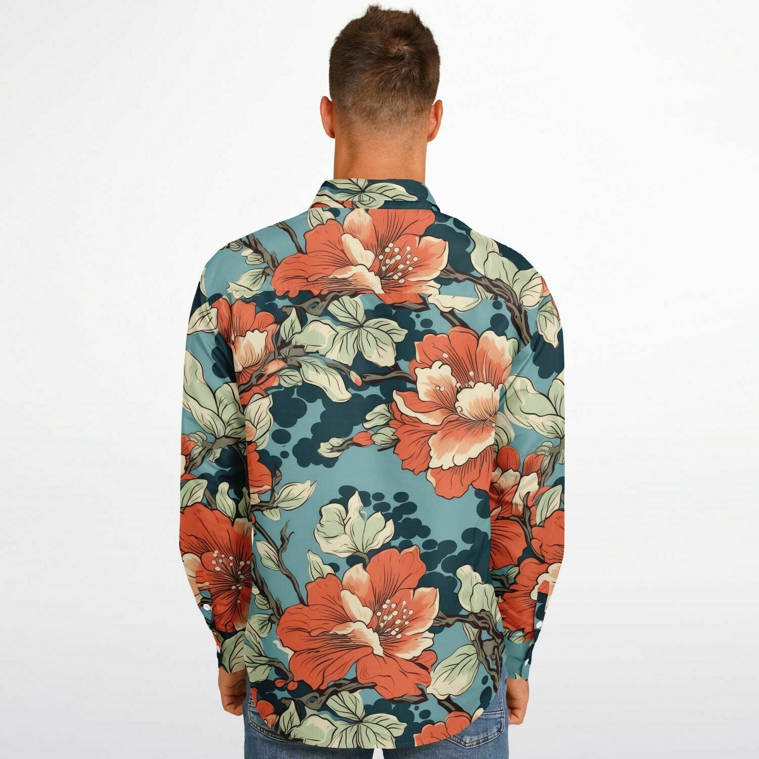 mode été homme chemise à fleurs hawaïen