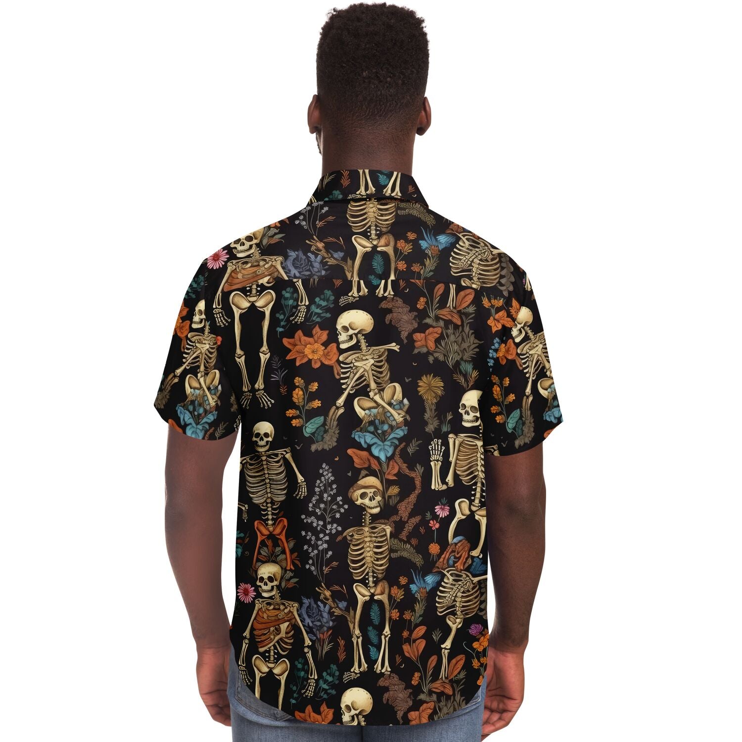 chemise à col skeleton pour homme