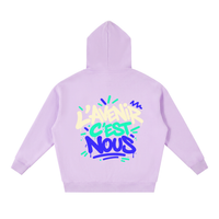 Hoodie zippé boxy Gen Z « L'avenir c'est nous » – double zip