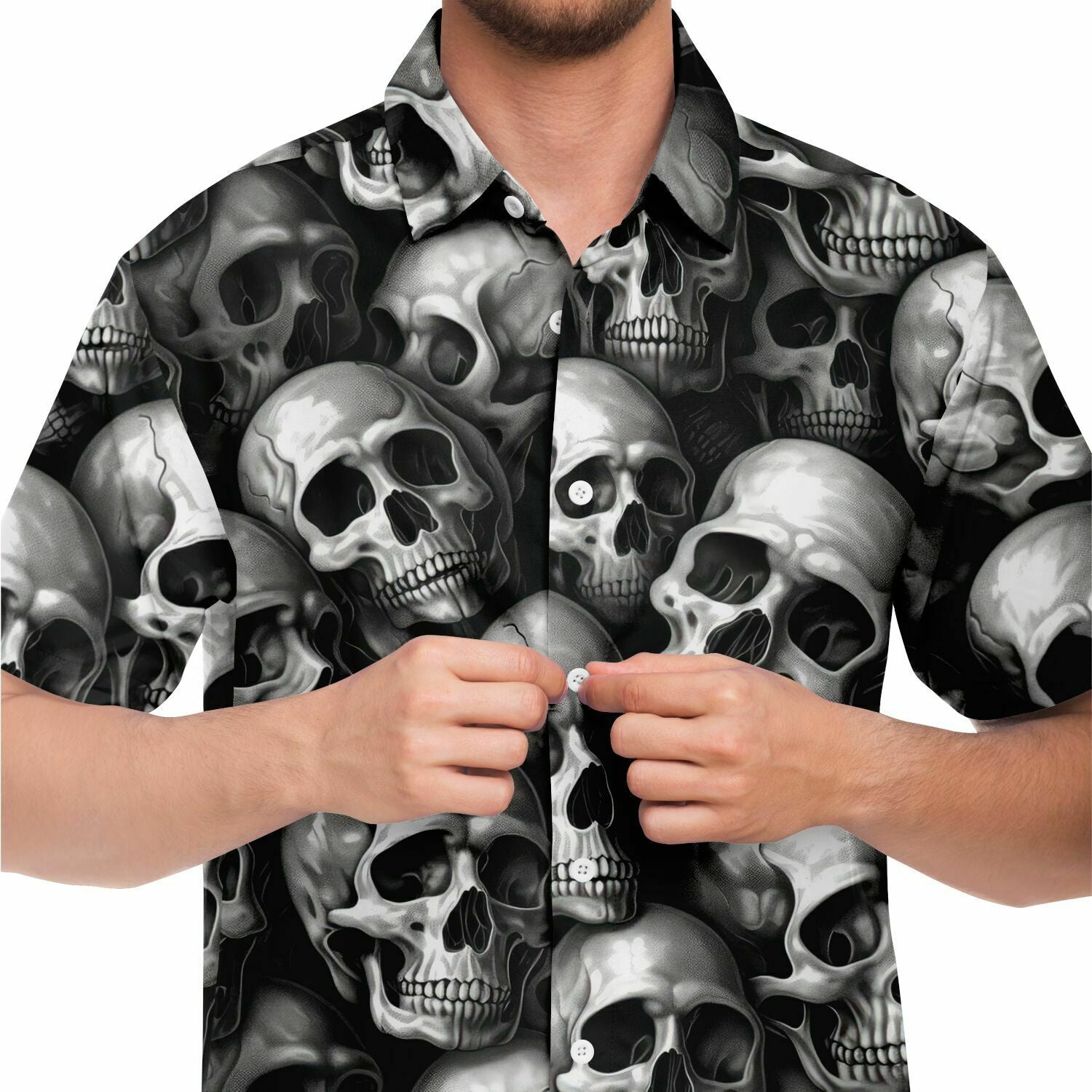 t-shirt homme manches courtes têtes de morts
