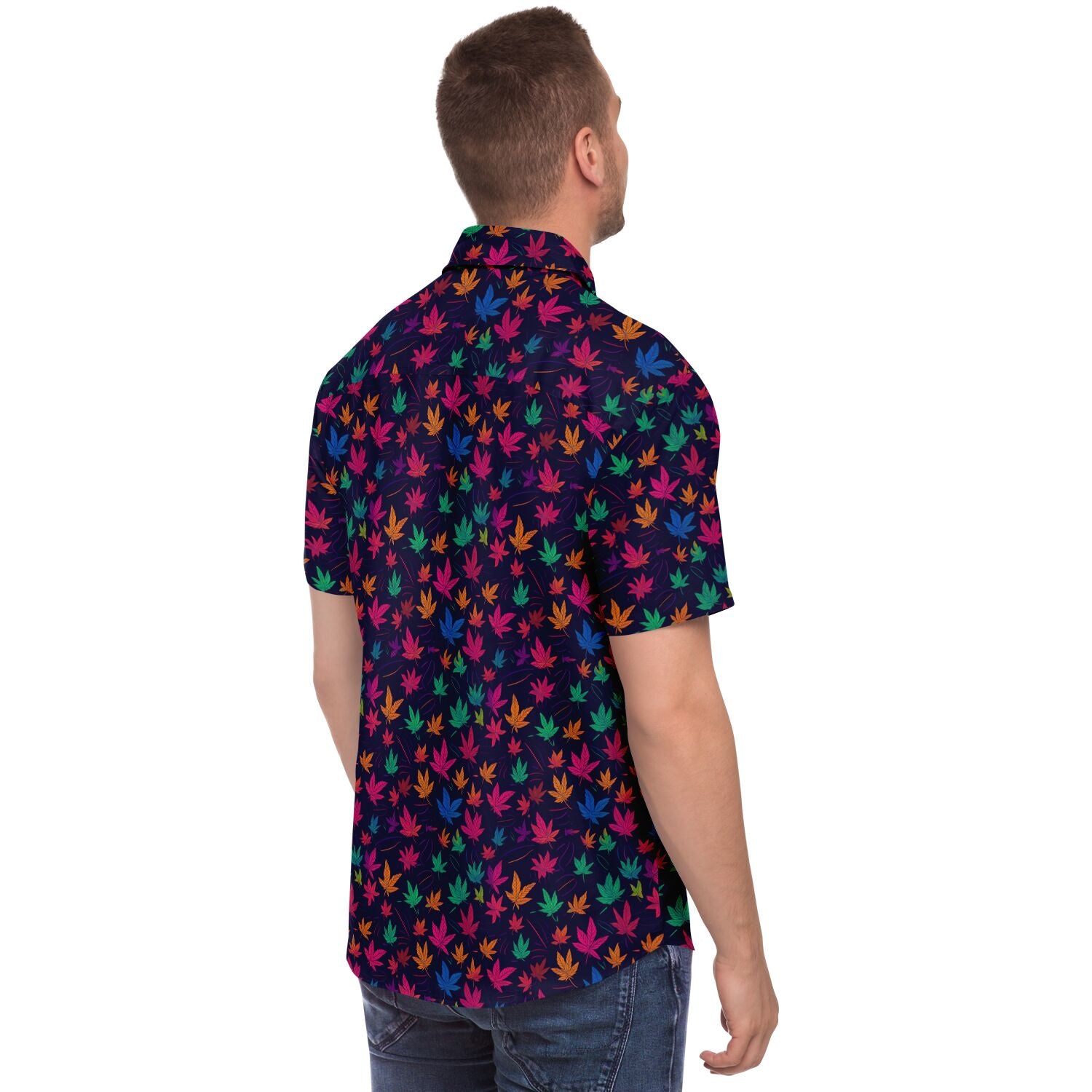 chemise à motifs homme manches courtes automne