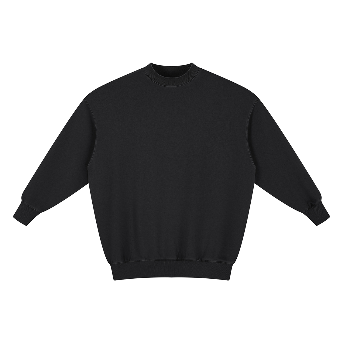 Robe sweat femme oversize noir délavé originale, vue de face