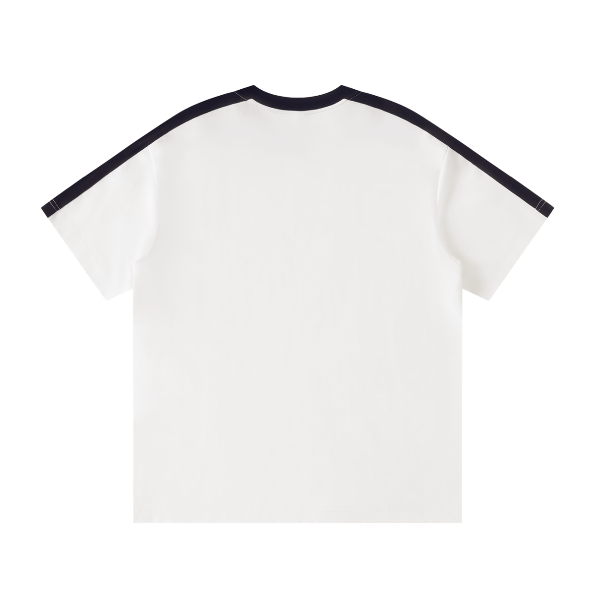 T-shirt Bandes Épaule Original Noir — Streetwear Casual Belge