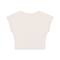 Packshot dos du crop top t-shirt original femme abricot