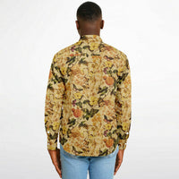 tenue masculine chemise beige à motifs