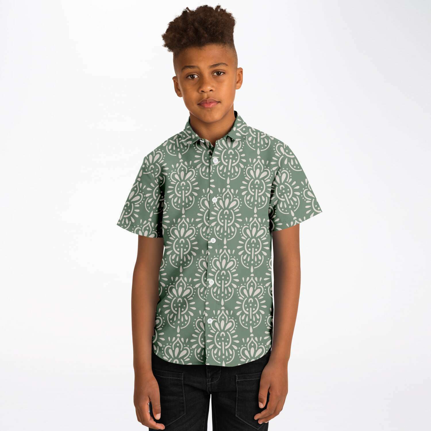 chemise casual verte pour garçon