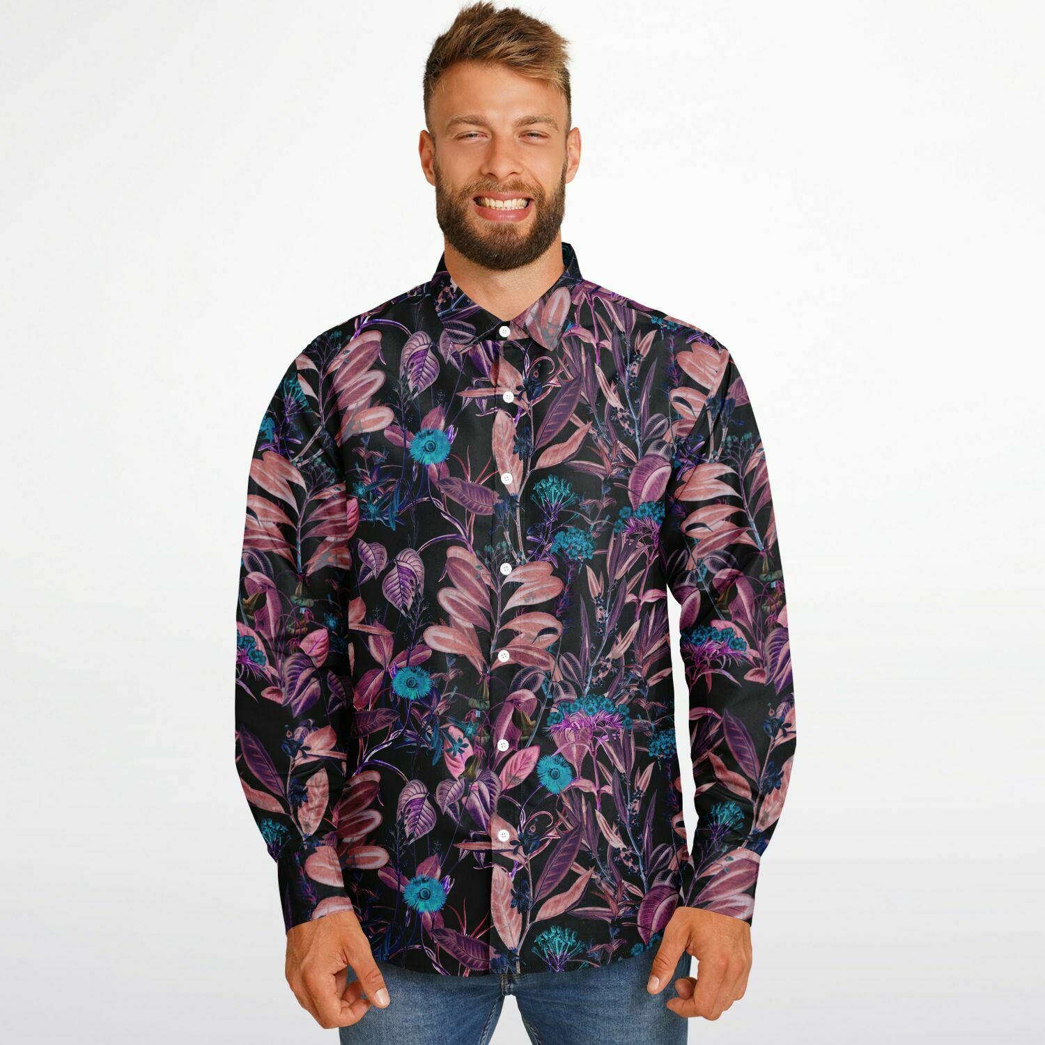 chemise homme moderne noir et bleu