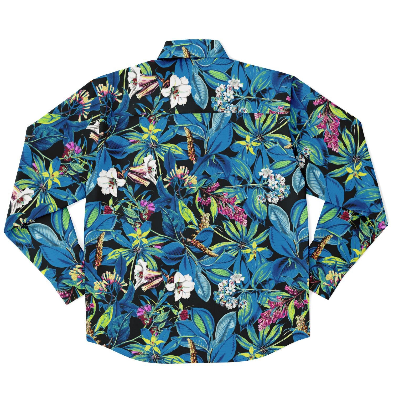 chemise homme fleurs bleu denim