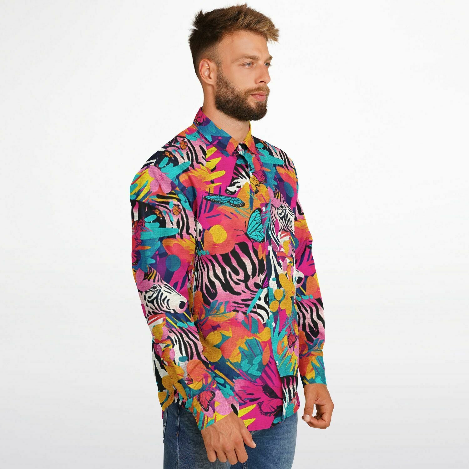 chemise zèbre élégante pour homme