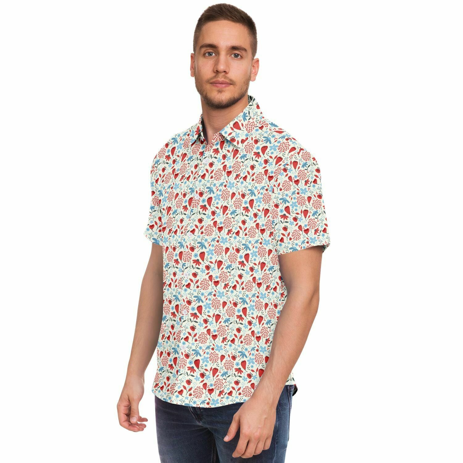 chemise homme à imprimé floral