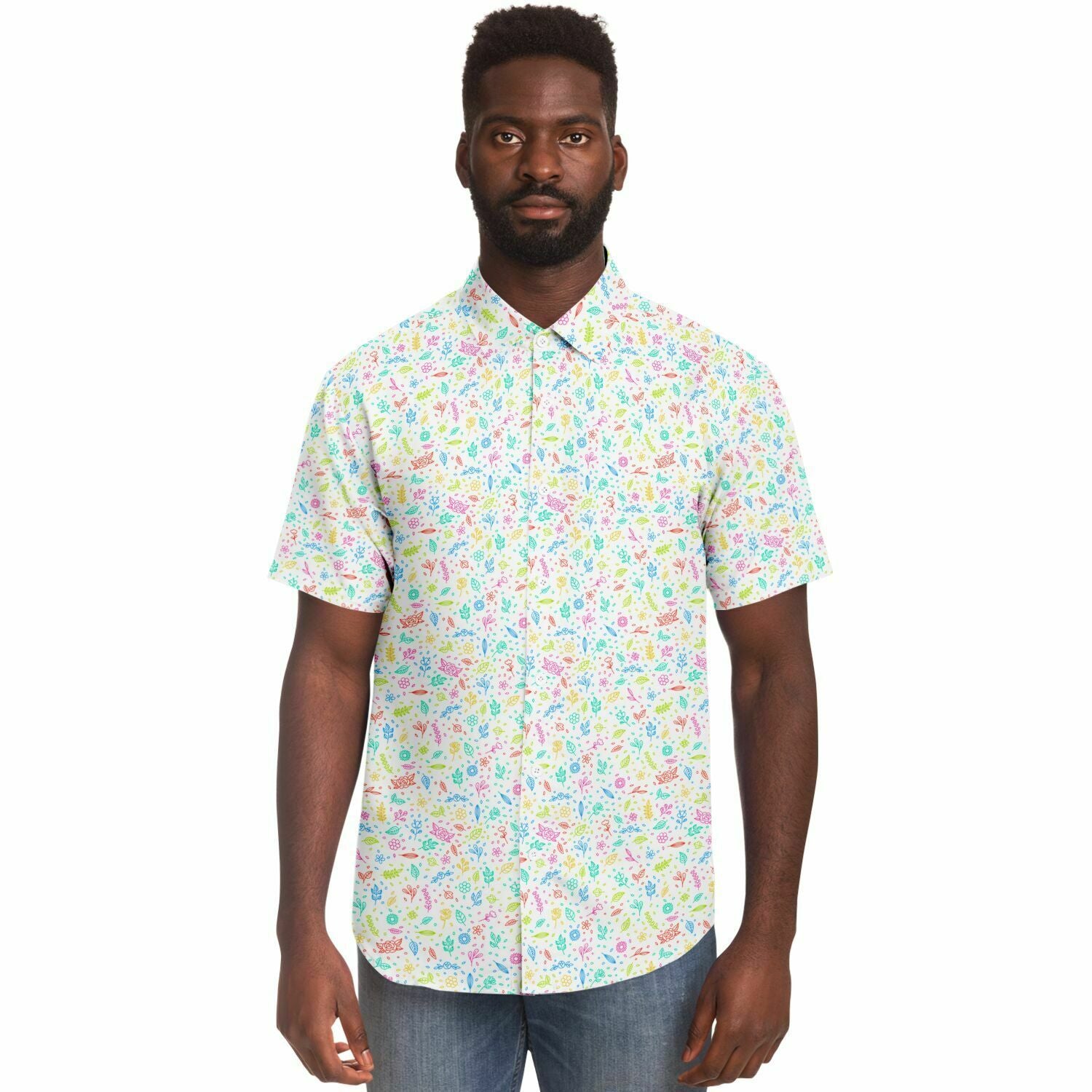 chemise à motif floral pour homme
