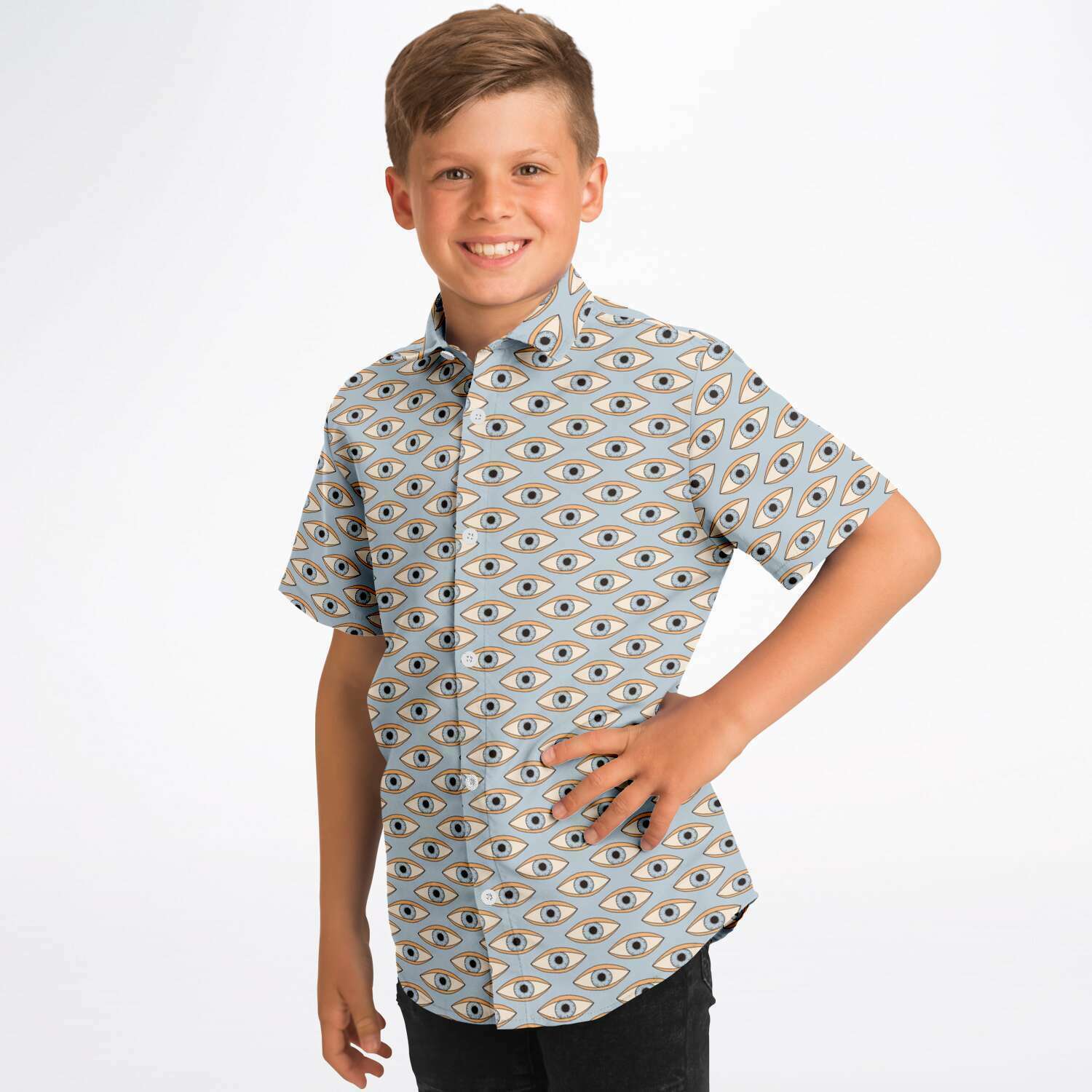 mode enfant chemise garçon grise