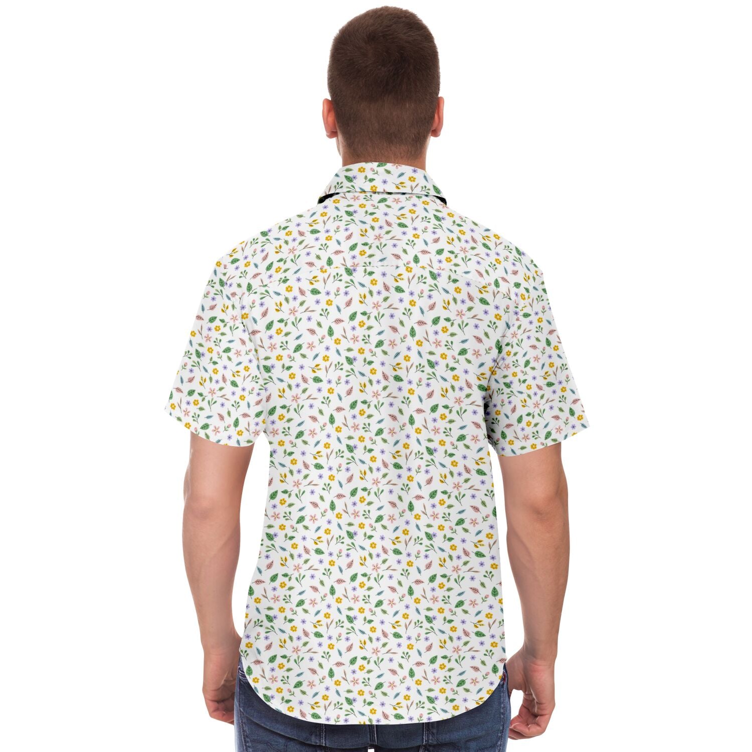 vêtement homme manches courtes à fleurs