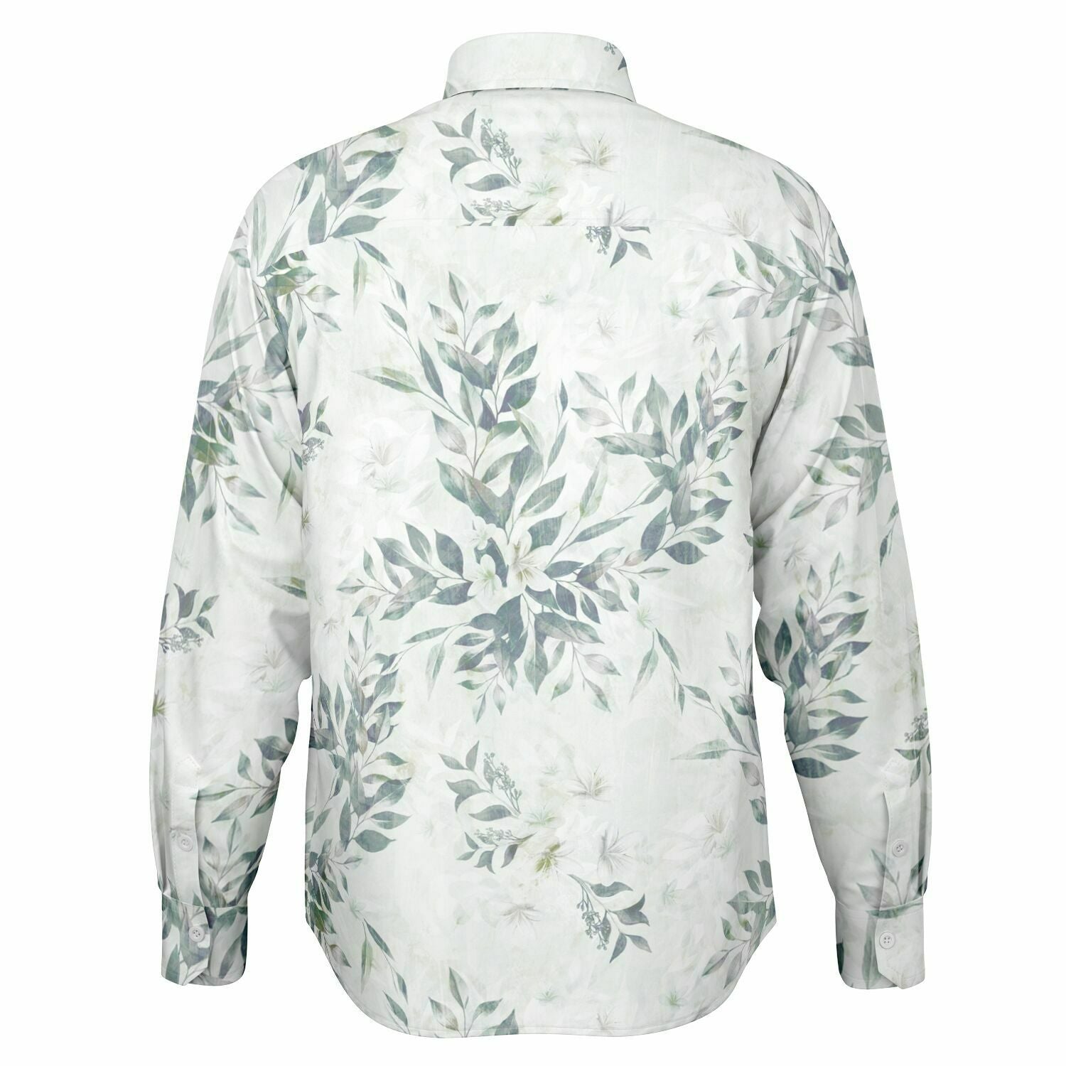 CHEMISE HOMME originale blanche  à fleurs - MANCHES LONGUES