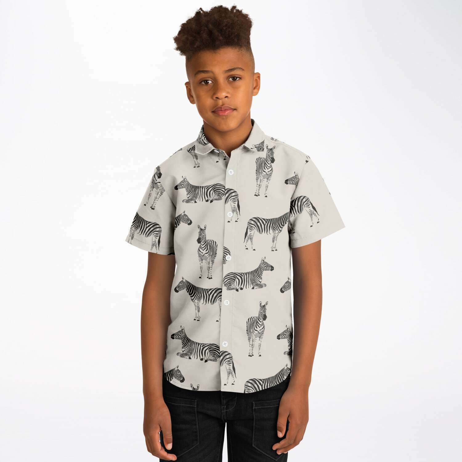 chemise garçon imprimé zèbre