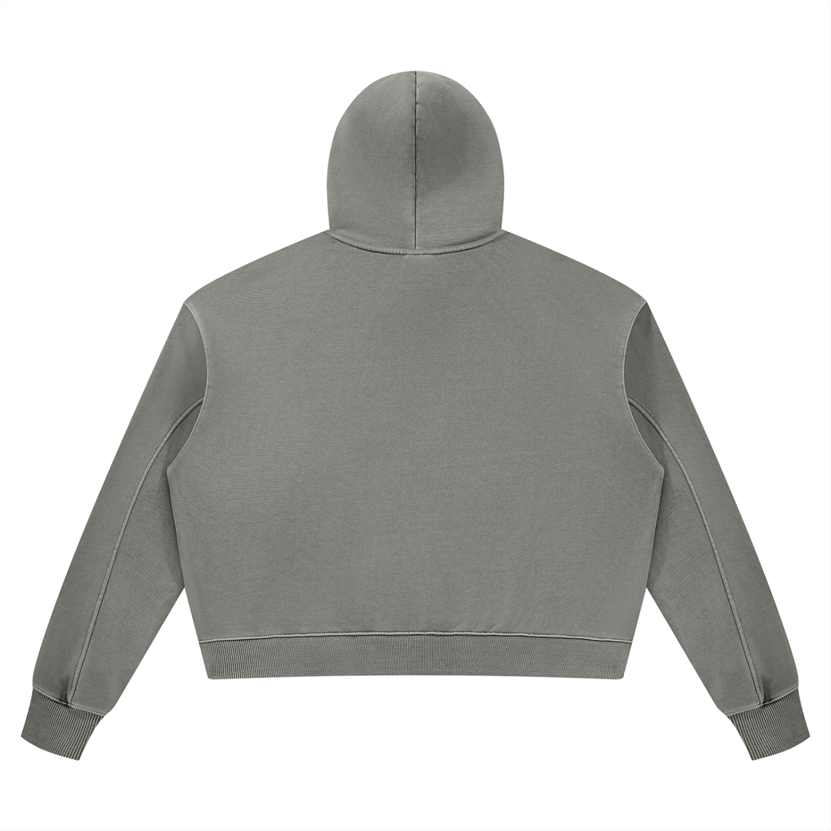 Dos du hoodie femme délavé vintage gris