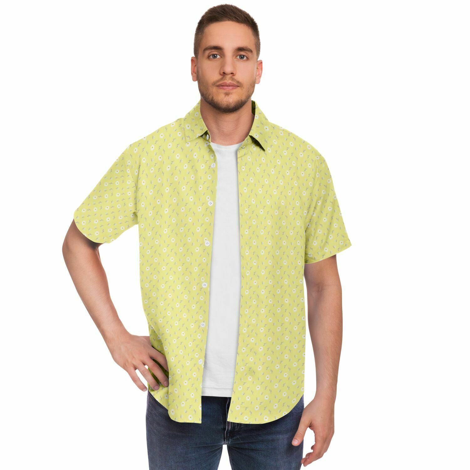 chemise homme avec motifs floraux