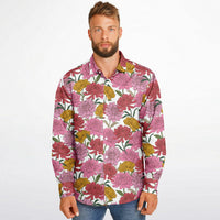 chemise avec motifs roses pour homme
