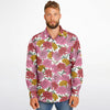 chemise avec motifs roses pour homme
