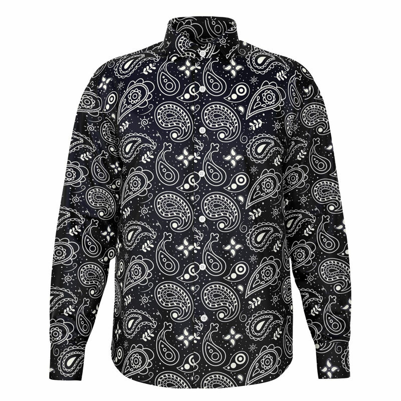 chemise homme à manches longues style bandana