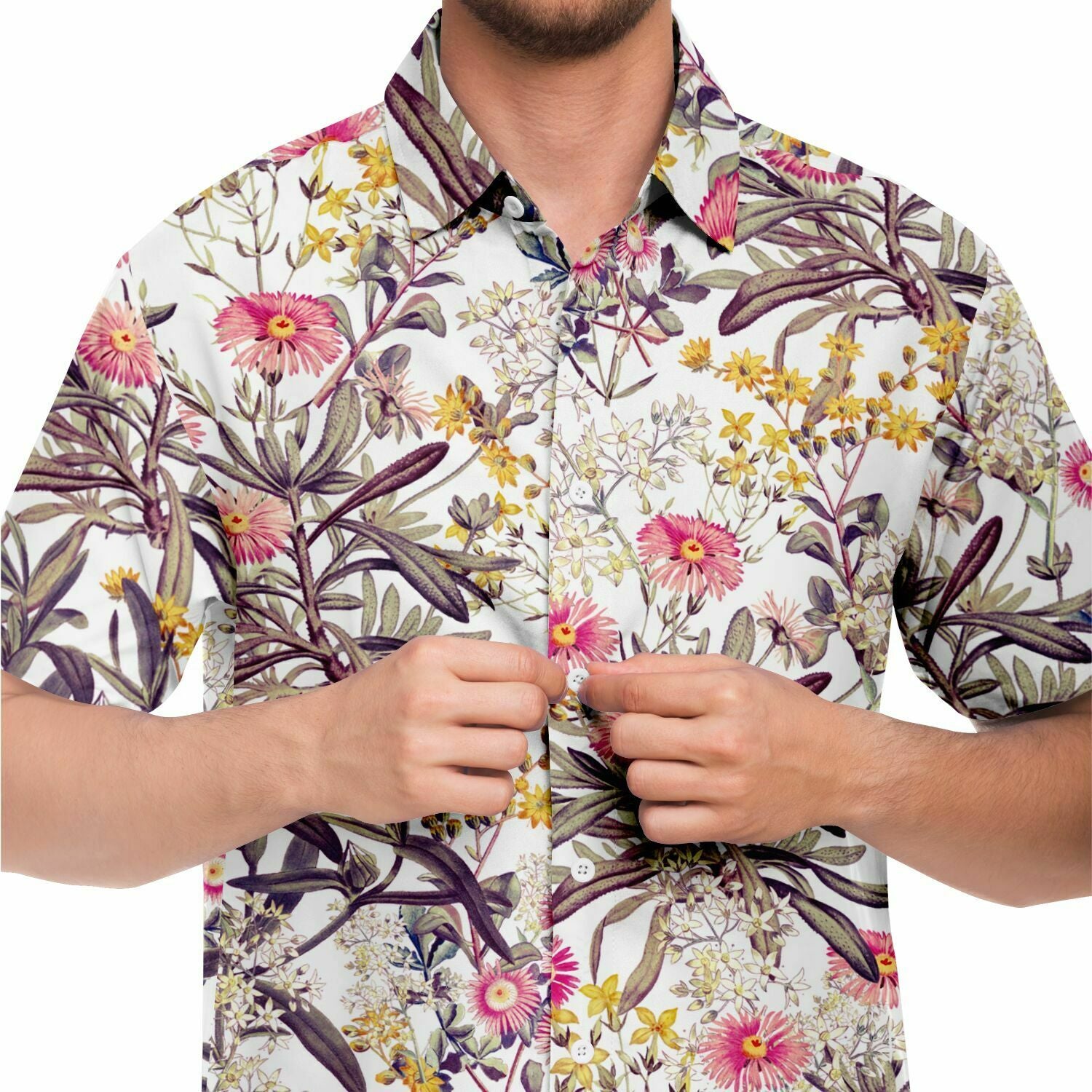 chemise à fleurs pour homme