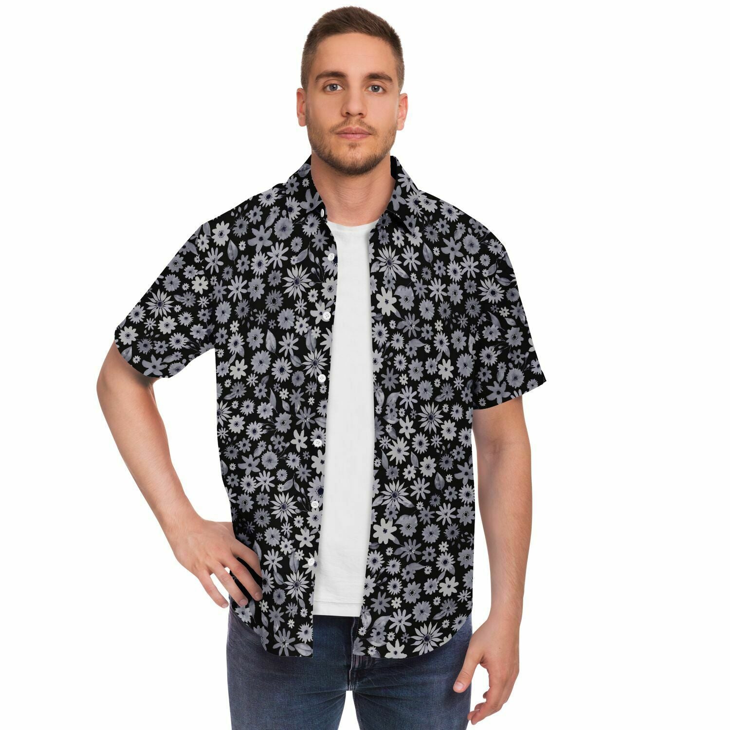 chemise estivale homme à motifs fleuris