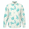 Chemise Homme blanche à tortues  - Manches Longues