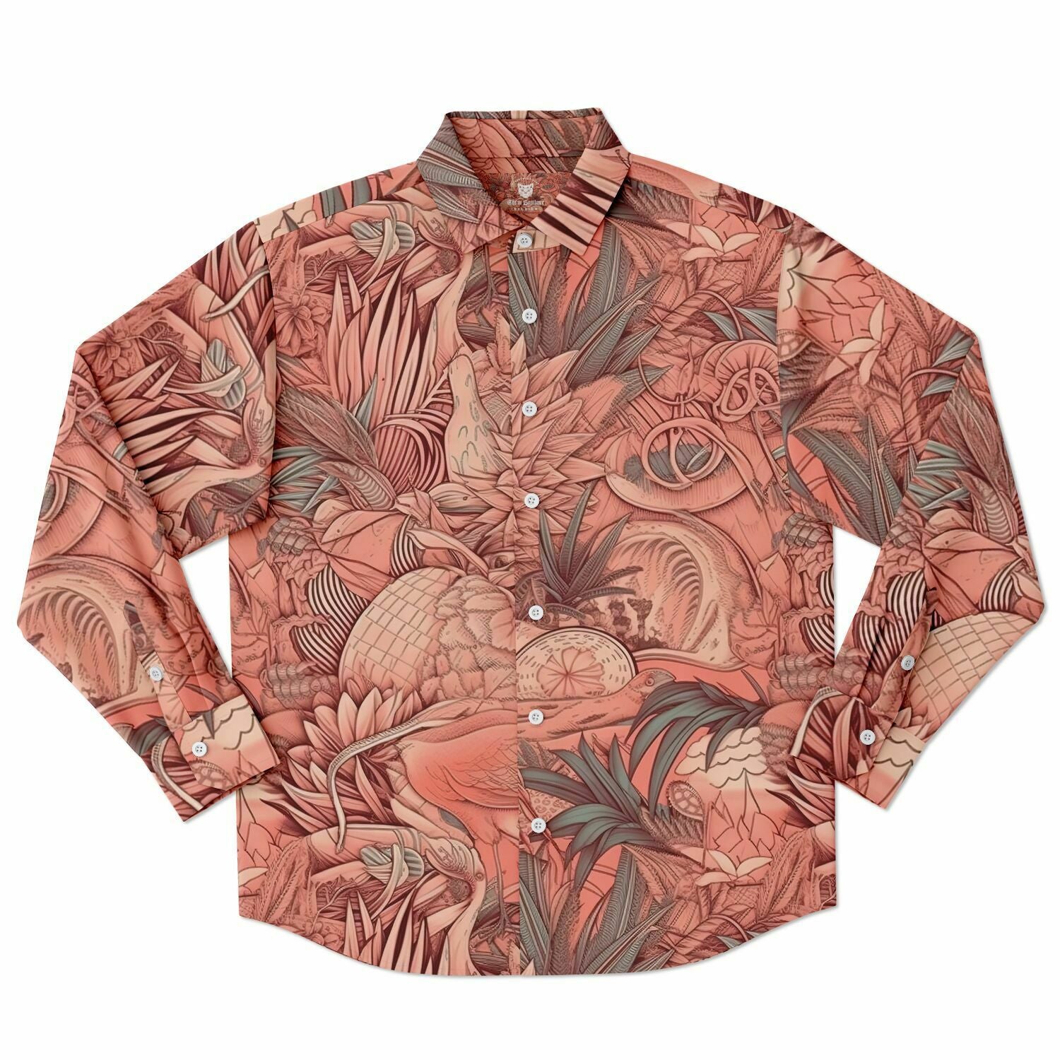 chemise à manches longues pour homme floral