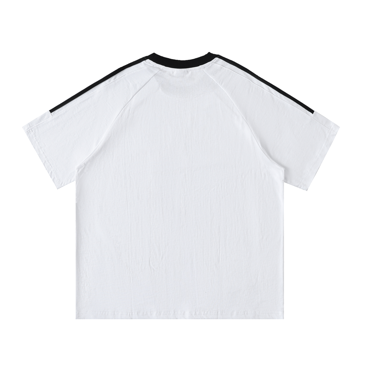 T-shirt Bandes Contrastantes Original Noir — Coton Streetwear Belge