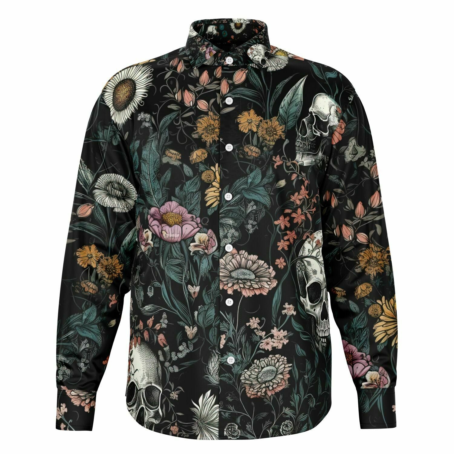 Chemise homme manches longues - Têtes de morts