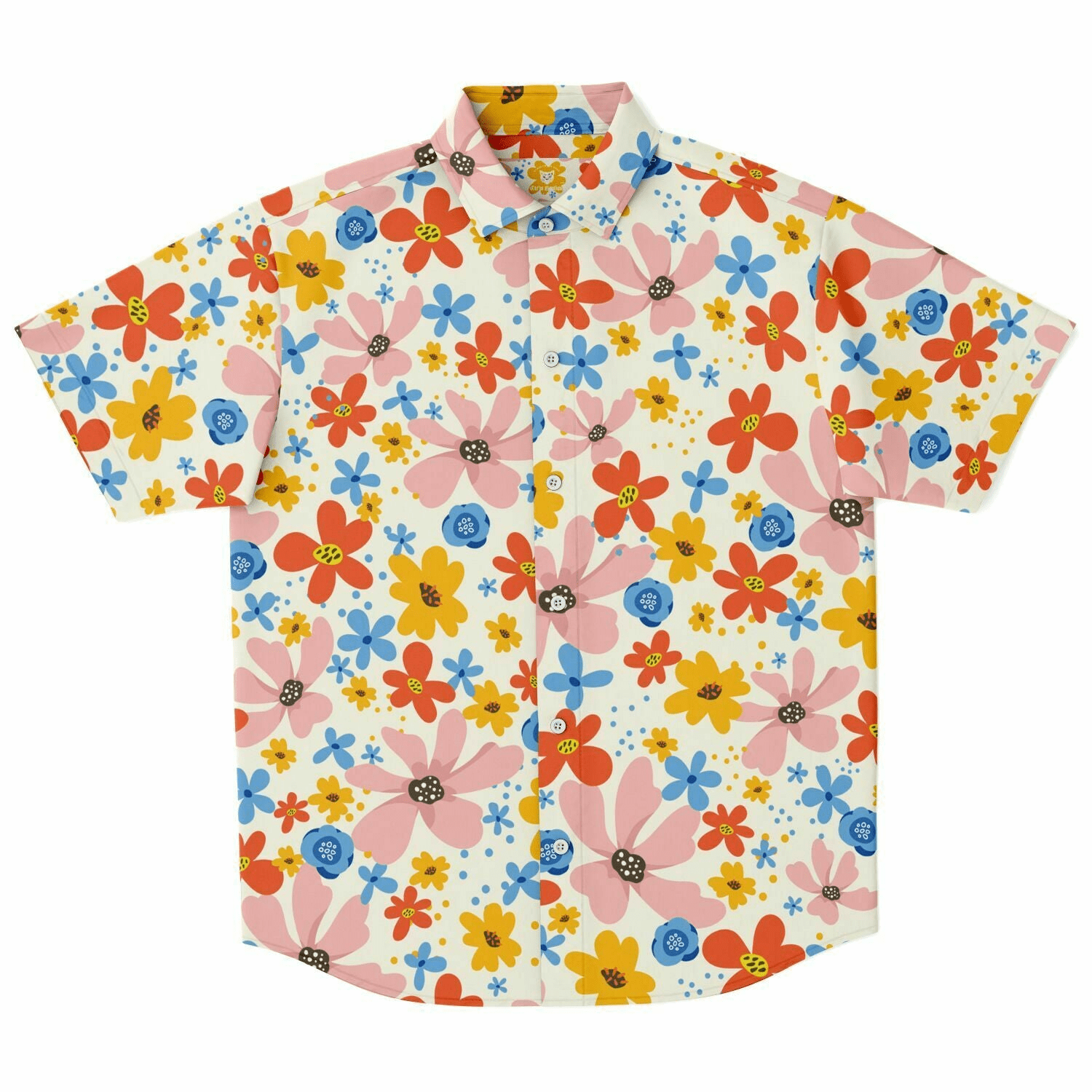Chemise homme manches courtes à fleurs
