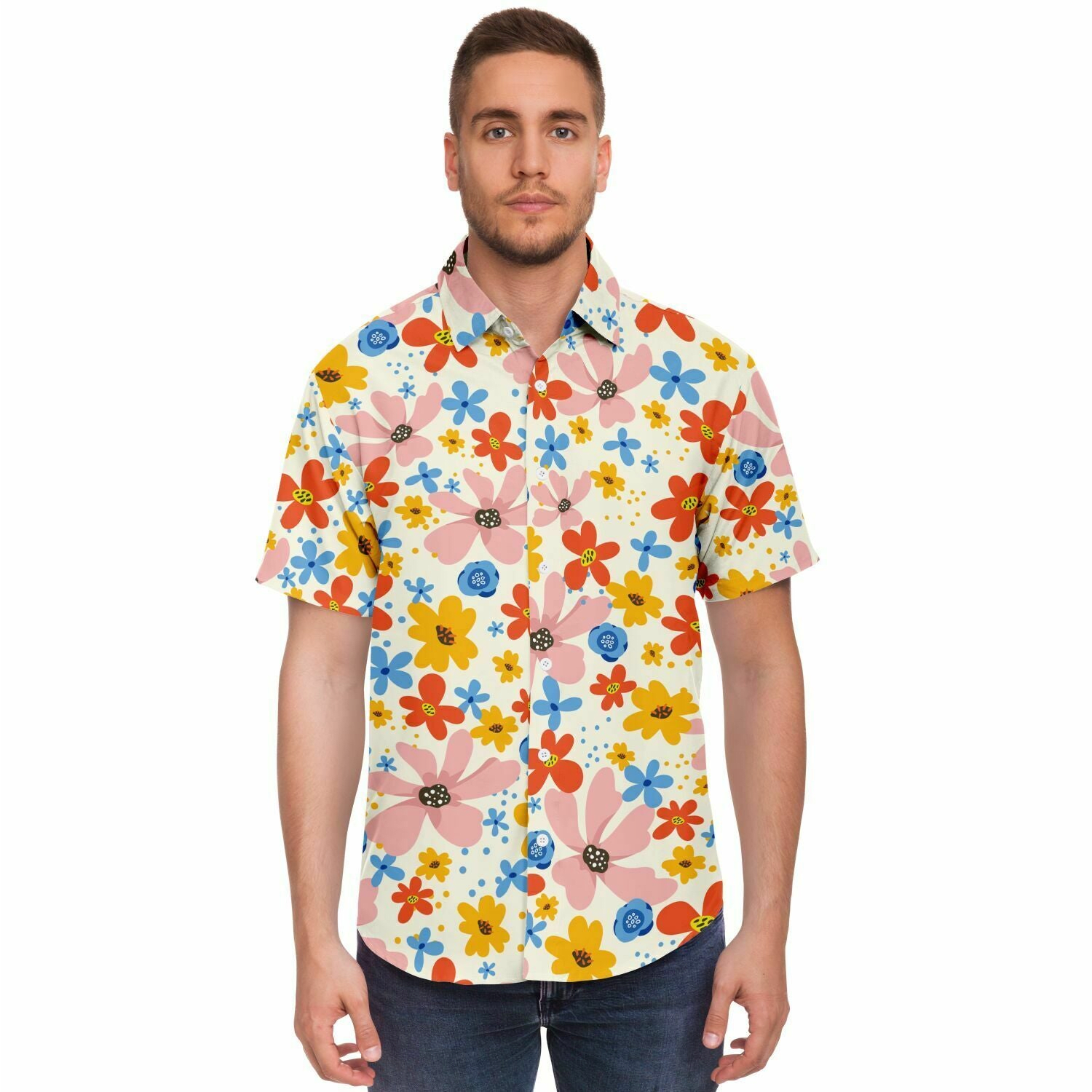 chemise à motifs floraux pour homme
