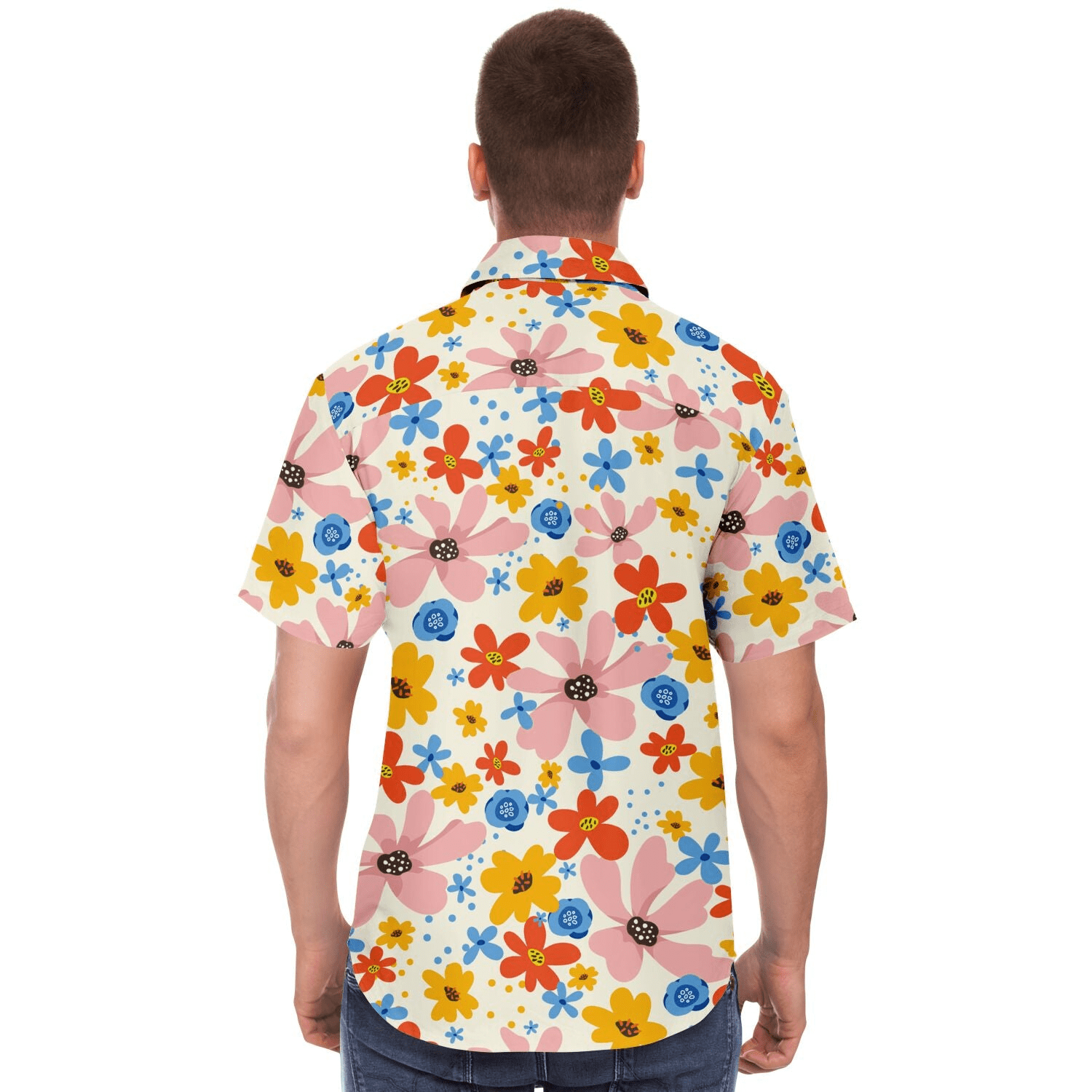 vêtements homme manches courtes à fleurs