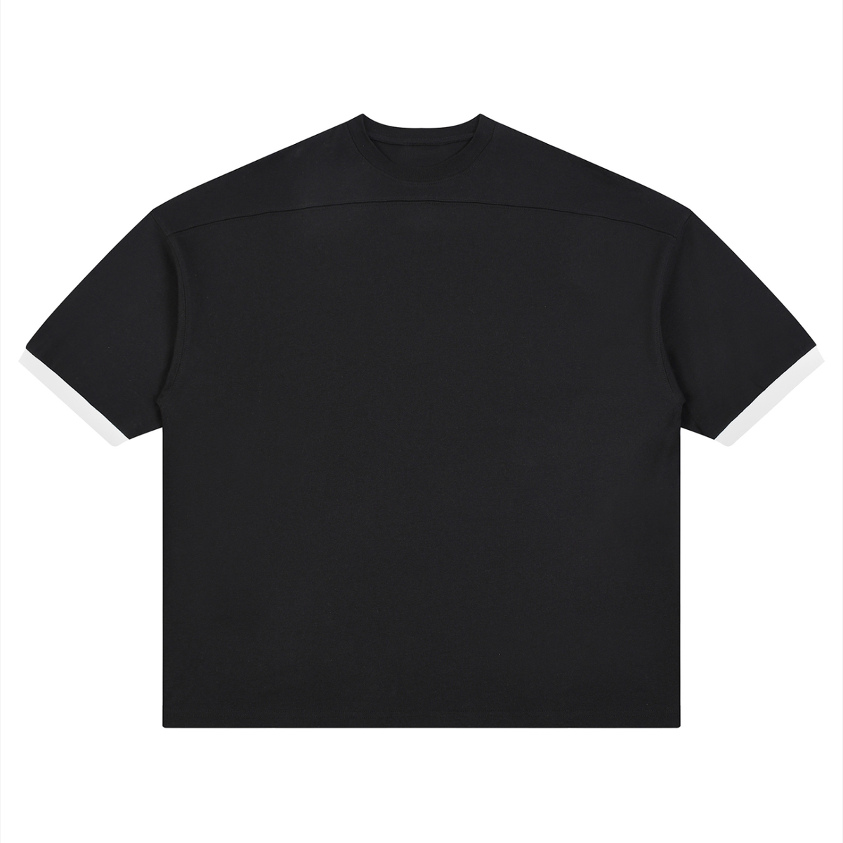 T-shirt Colorblock Épaule Tombante Original Noir — Streetwear Belge