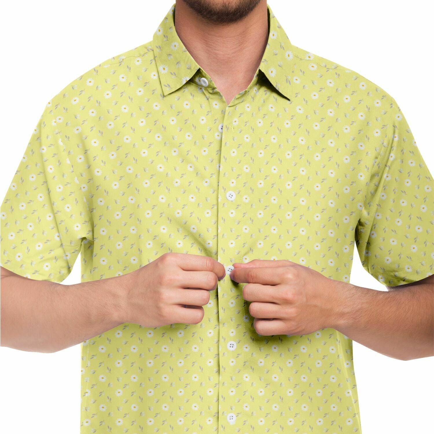 chemise homme manches courtes mode fleurie